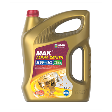 MAK Alpha Zenith 5W-40 Synthetic Engine Oil for Petrol, Diesel & CNG Cars
